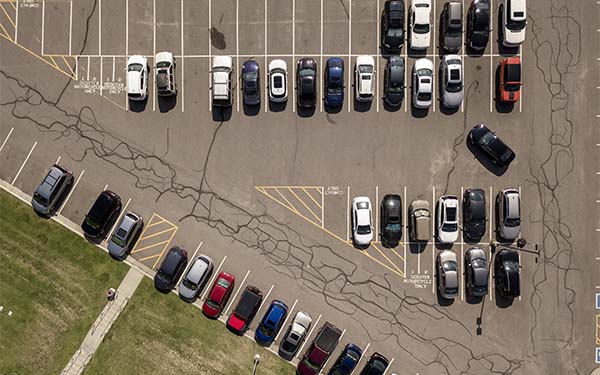 parking lot aerial view image