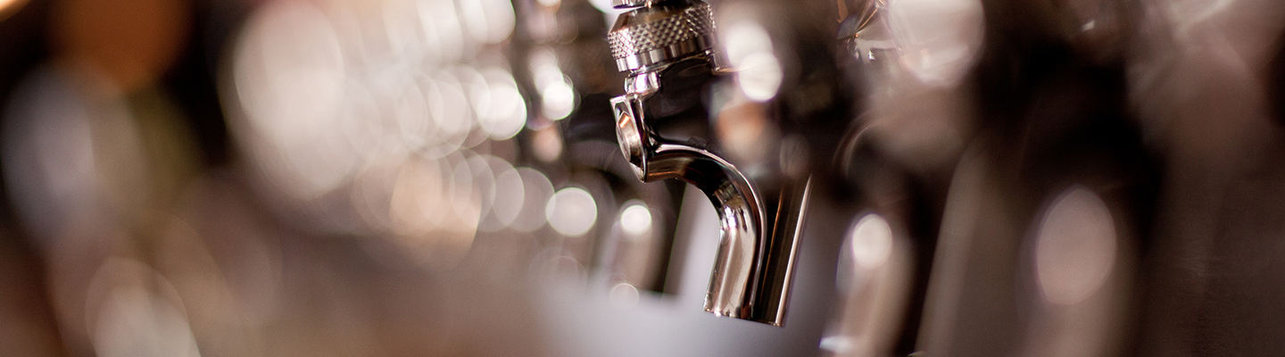 beer tab handles in a row