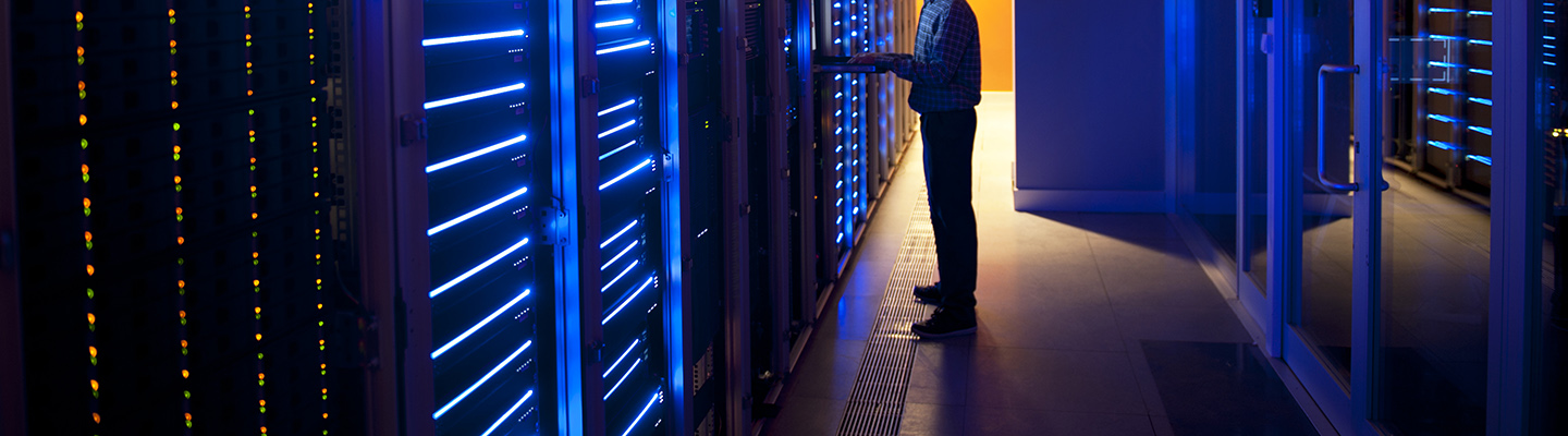 enterprise systems engineer in server room