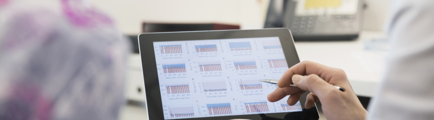 health care data in charts for analysis