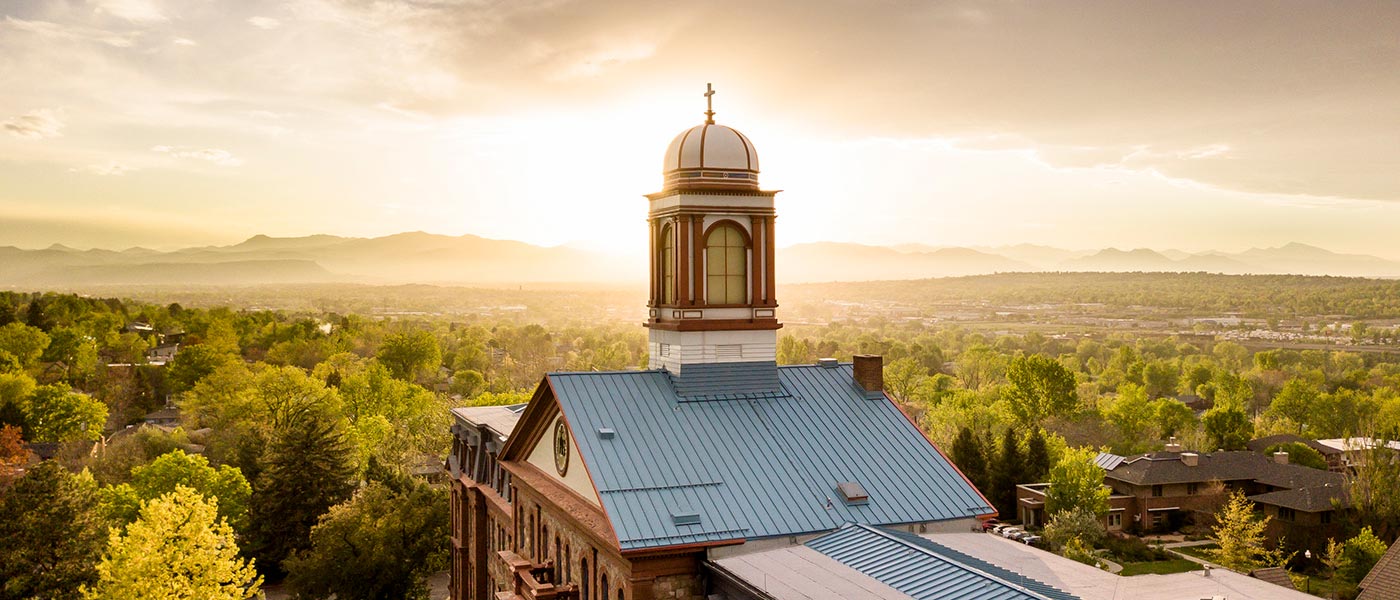 Main Hall during summer shot from a drone