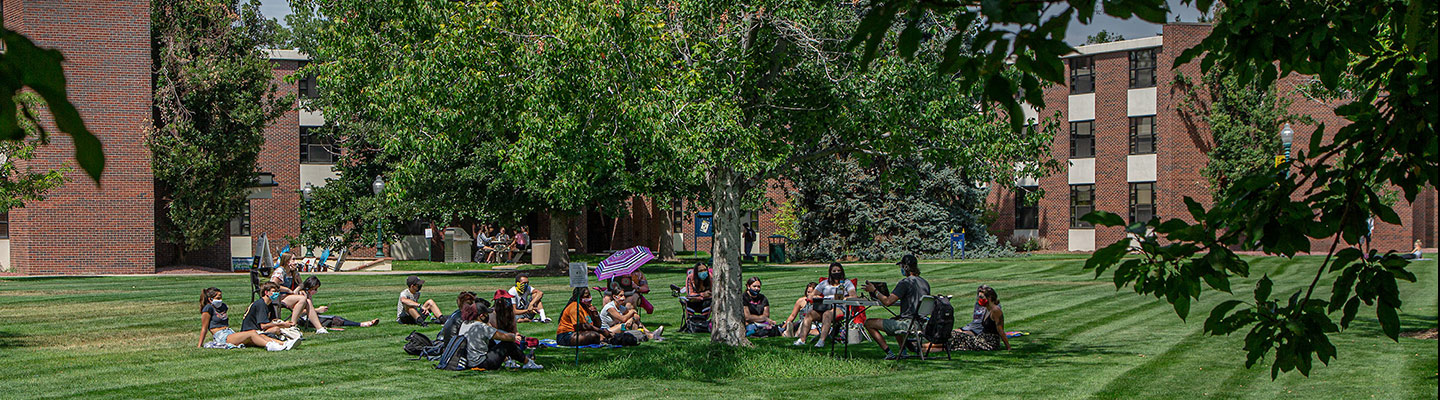 Outdoor classroom on campus