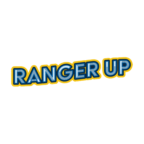 animated gif of the words Ranger Up waving