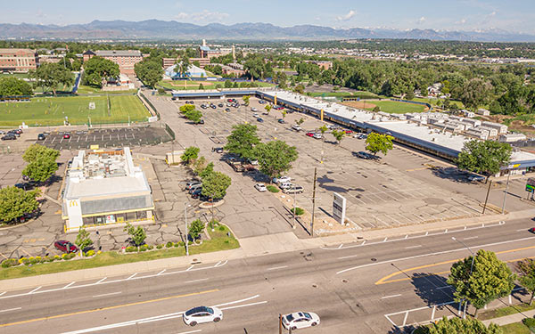 Aerial photo of development site