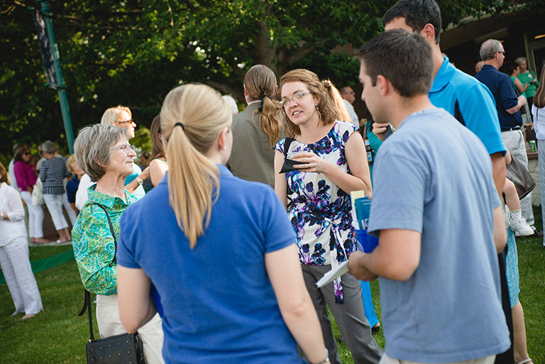 alumni gathered at alumni weekend