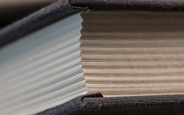 Closeup shot of a book