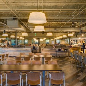 Regis Student Center cafeteria empty seats