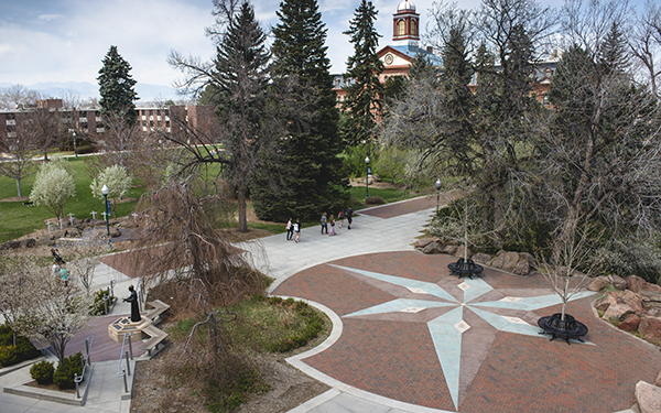An ariel look at Regis University's Magis campus