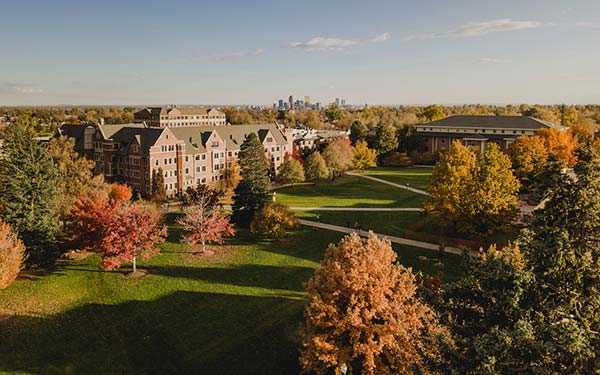 Ariel image of Regis' campus