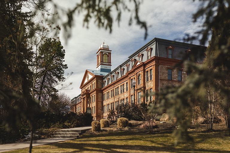 View of Main Hall on campus