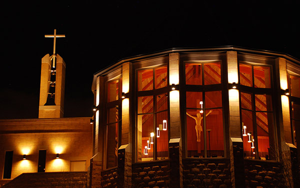 Regis Chapel at night