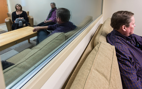 counseling room with mirror