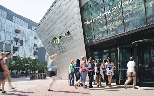 Student going to the Denver Art Museum