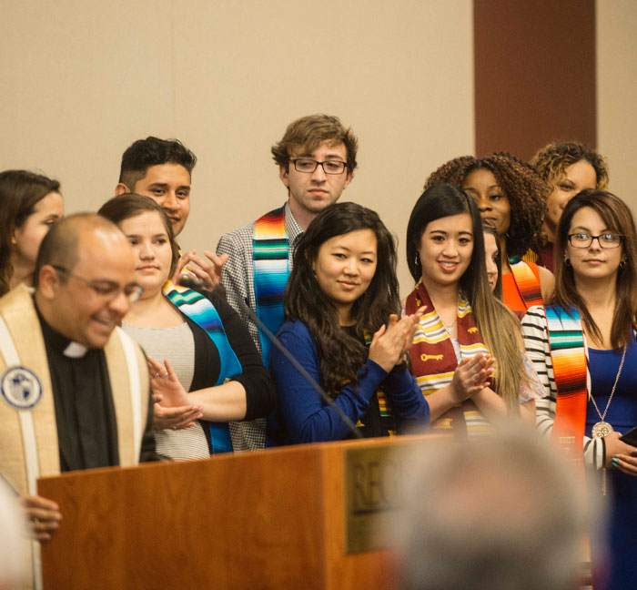students at diversity ceremony