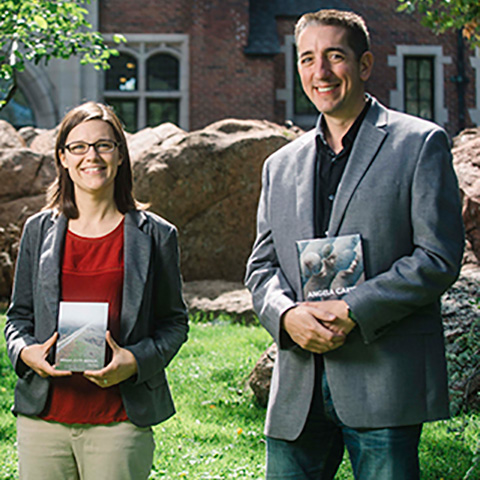 Scott Dimovitz and Alyse Knorr showcasing their new books