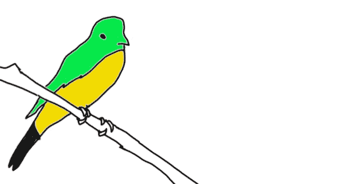 animated gif of small bird on a branch