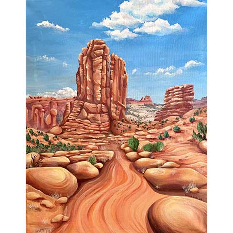 painting of desert landscape
