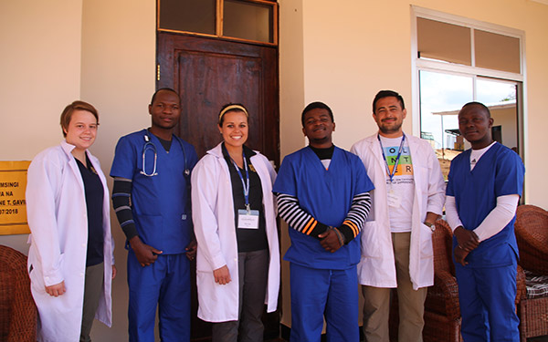 Regis Student out in the field with Global health pathways