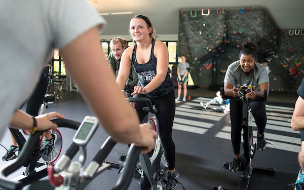 Group fitness classes at Regis University 