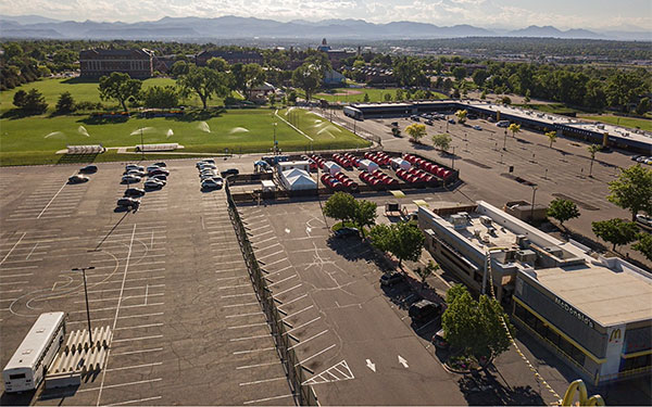 Aerial shot of regis square