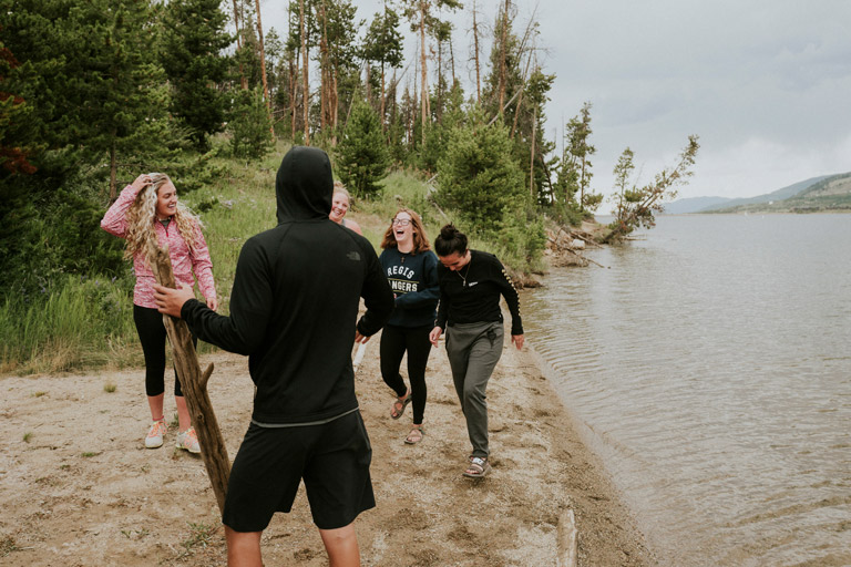 Image of students out in nature