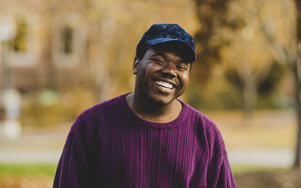 male student smiling