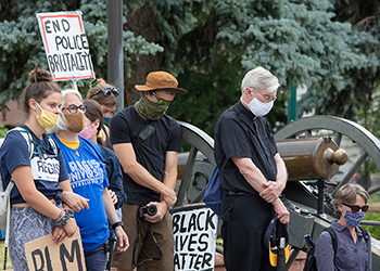 Regis staff at BLM protest