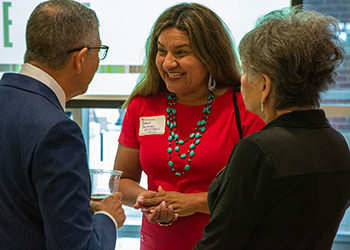 president aceves with alumni and donors