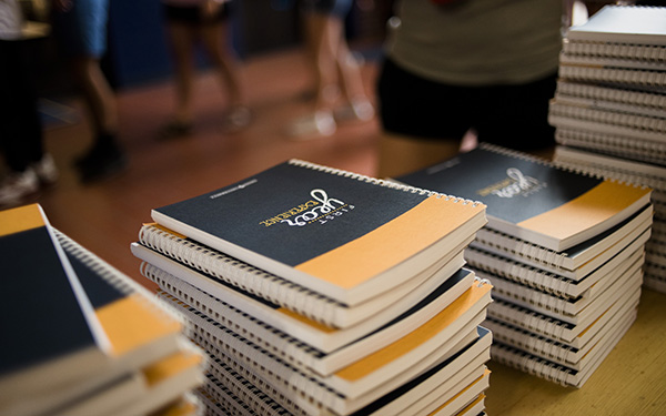 closeup of first year experience journals