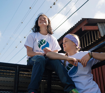 Students connecting and reflecting together during a service experience in Nicaragua.