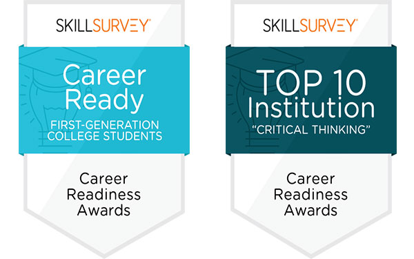 SkillSurvey Top 10 Institution "Critical Thinking" and Career-Ready First-Generation College Students Career Readiness Awards