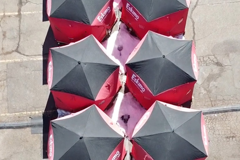 aerial view of safe outdoor spaces