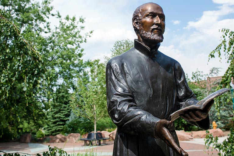 Status of St. Ignatius of Loyola on the Northwest Denver campus