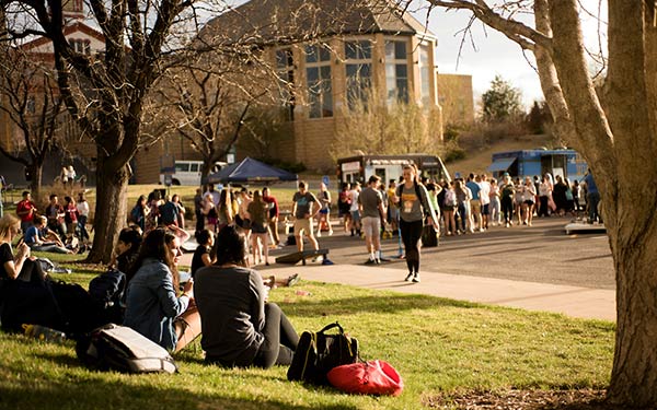 Students chilling at Rangger Week