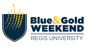 blue and gold weekend logo