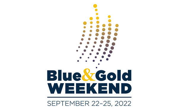 Blue and Gold Weekend logo