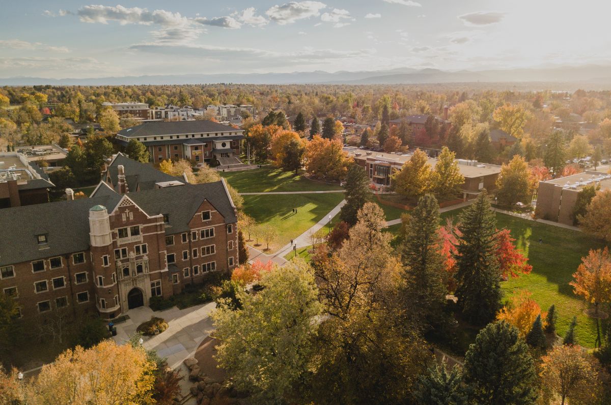 aerial photo of Regis' Northwest Denver campus