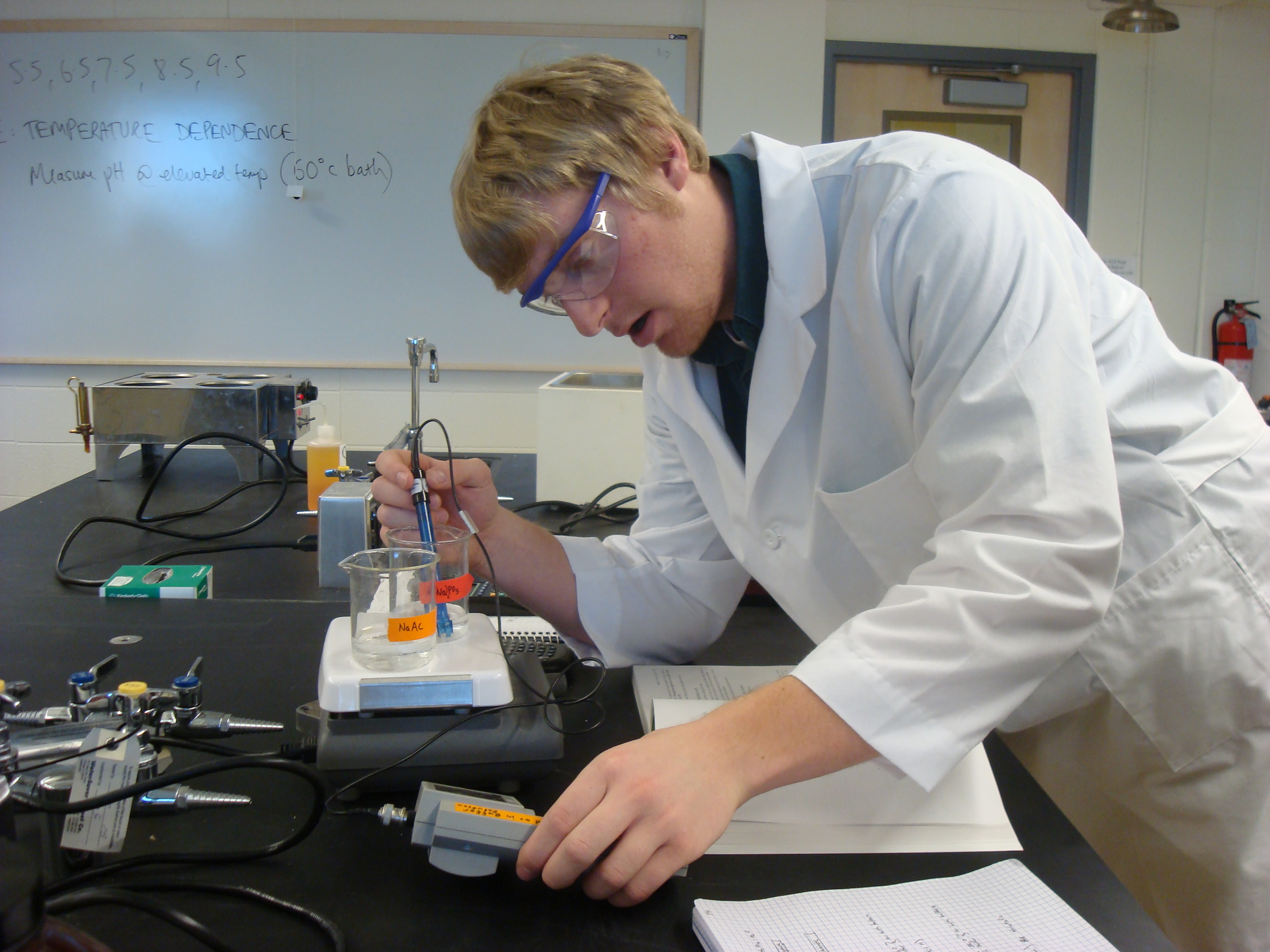 Chris Lanciotti in the lab