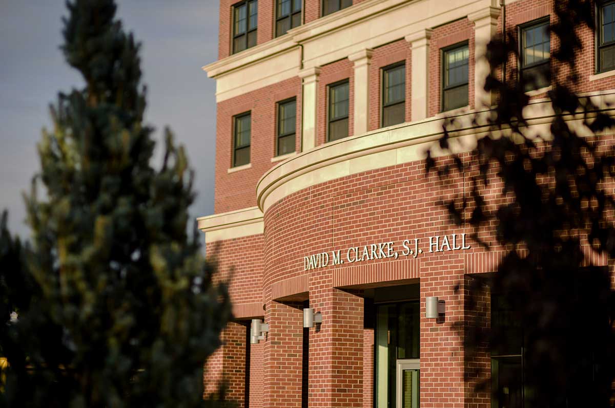 exterior of Clarke Hall on the Northwest Denver campus
