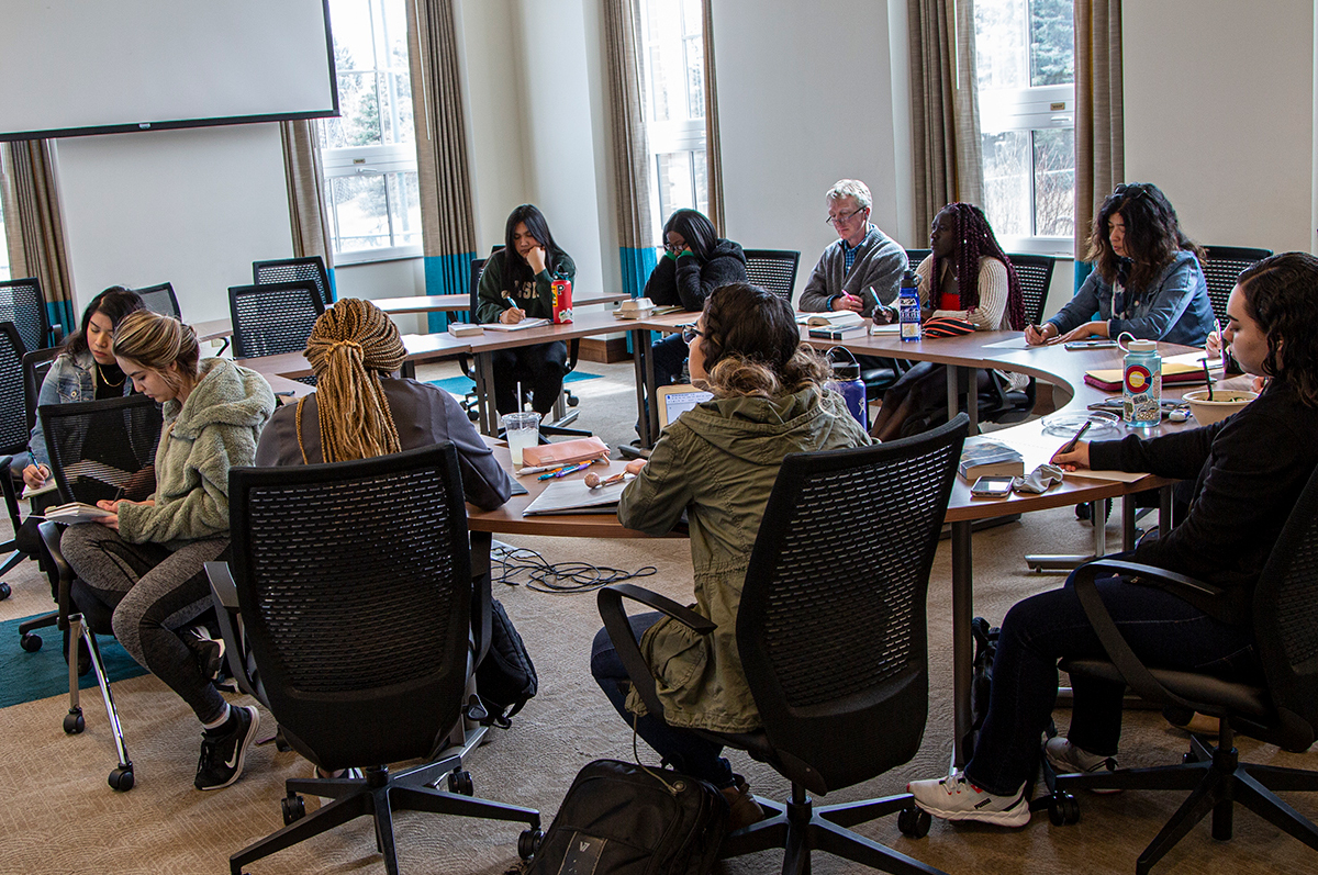 First Scholars students working in class