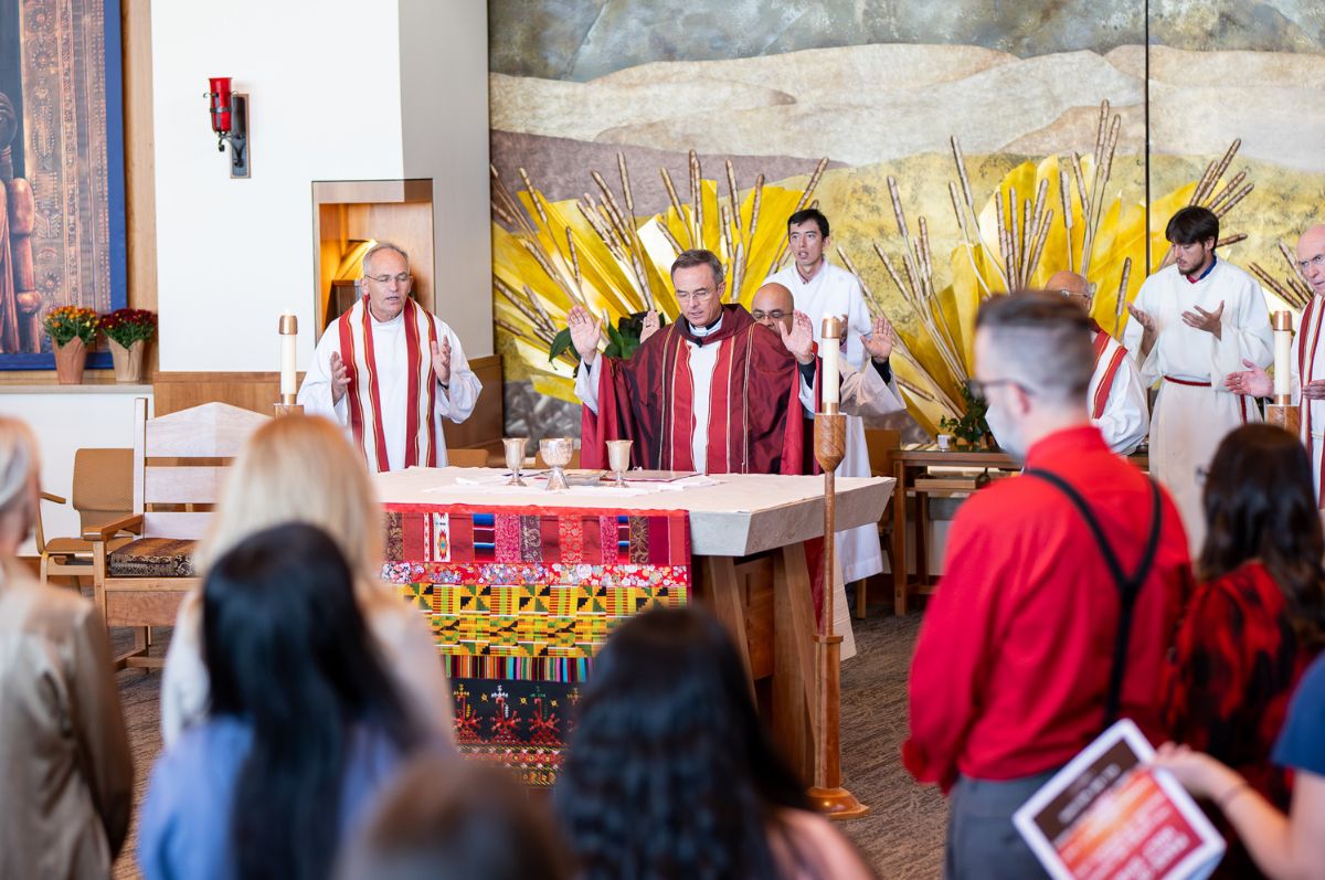 Fr. Hendrickson presiding over the liturgy