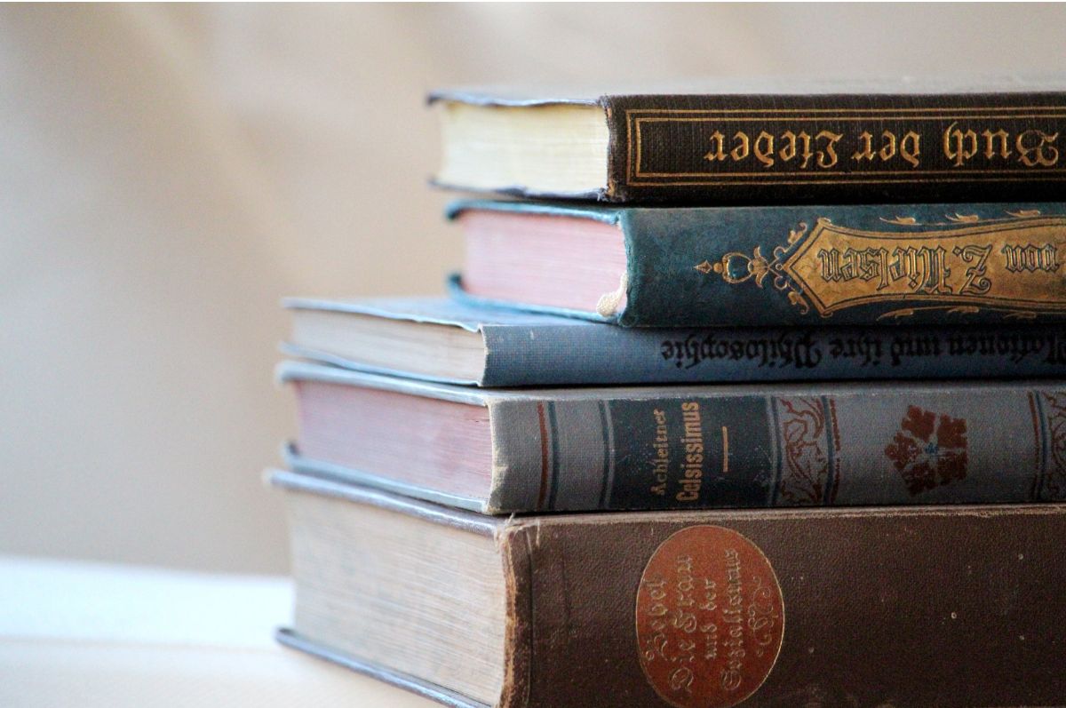 Stack of old books