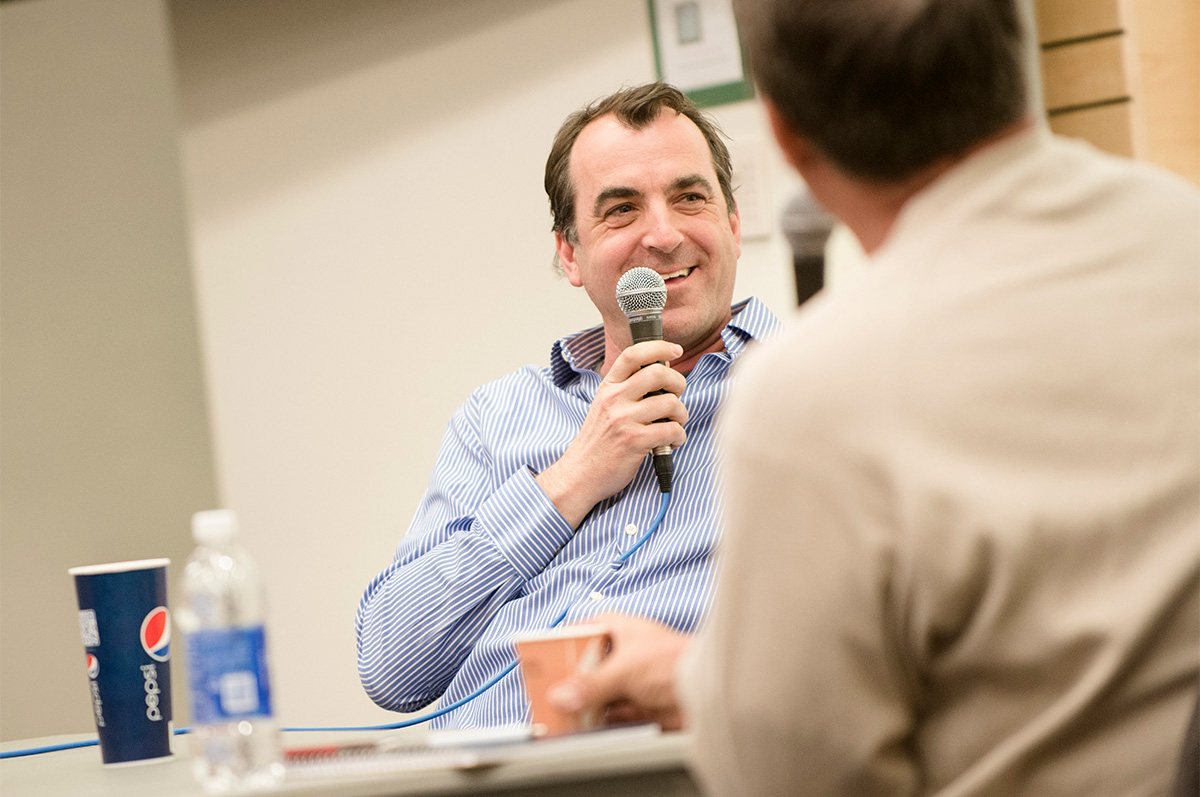 Alex Kershaw speaks at Regis University