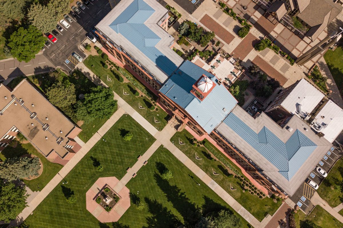 Aerial picture of Main Hall