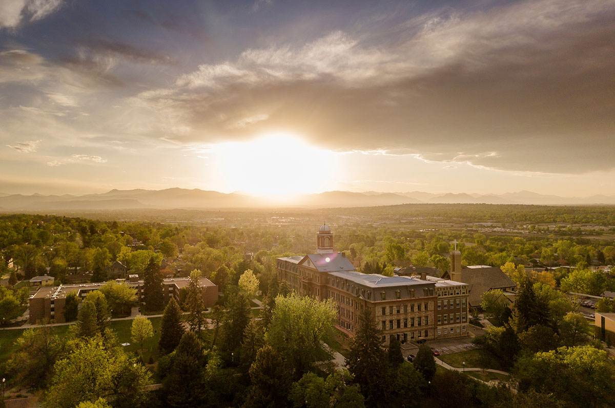 aerial photo of regis university