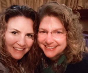 Pam Heaberlin (left) and Suzi Lockard pose for their last photograph together