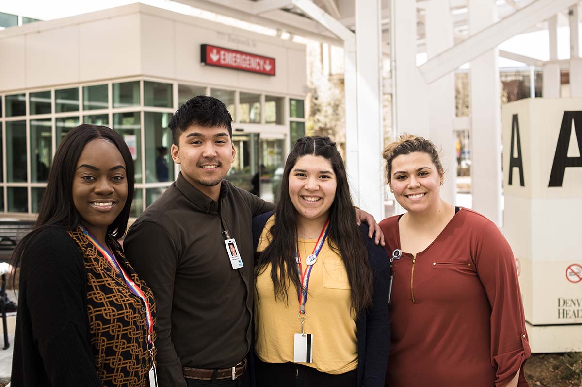 students posing for a picture at denver health