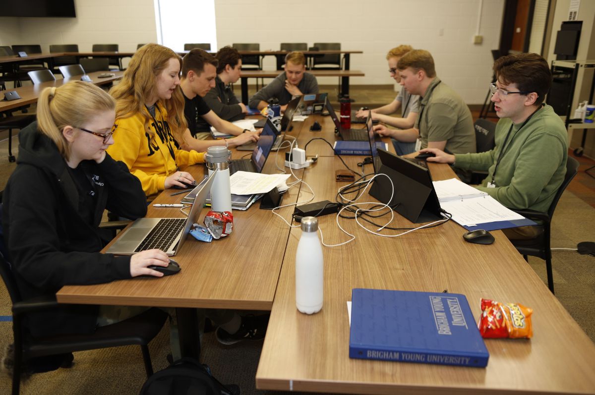 competitors take part in Rocky Mountain Collegiate Cyber Defense Competition