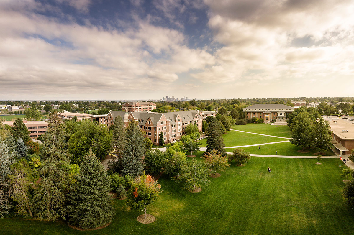 Arial view of Regis campus