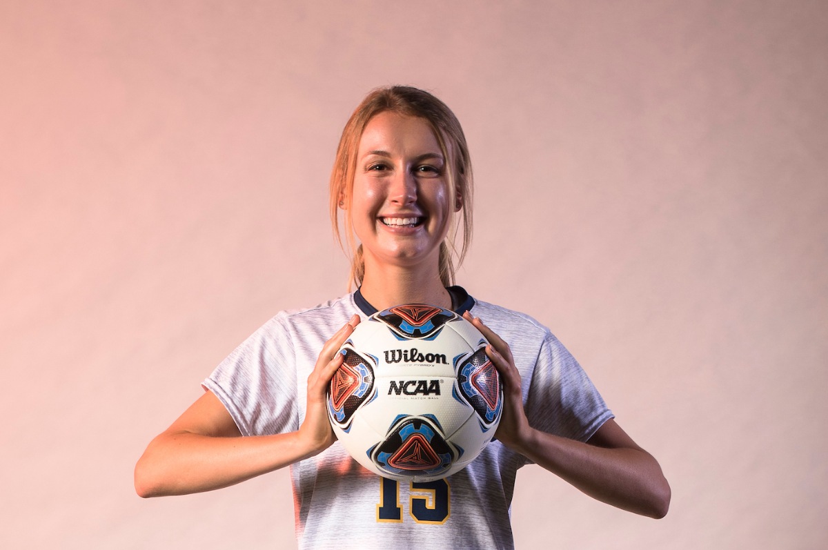 Tori Rinsem holding soccer ball